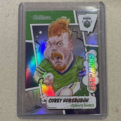 2024 CANBERRA RAIDERS NRL TLA Traders Showcase Card - COREY HORSBURGH