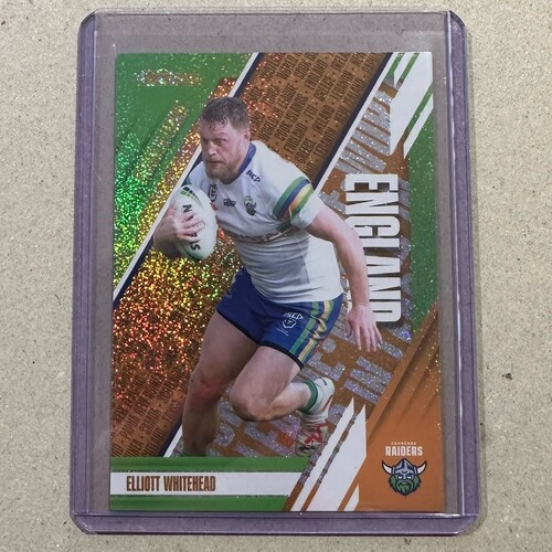 2024 NRL Traders ELLIOTT WHITEHEAD World In League ENGLAND 076/215 Canberra