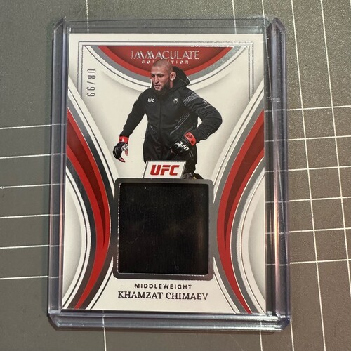 2023 Panini Immaculate UFC Remarkable Memorabilia Patch KHAMZAT CHIMAEV 08/99