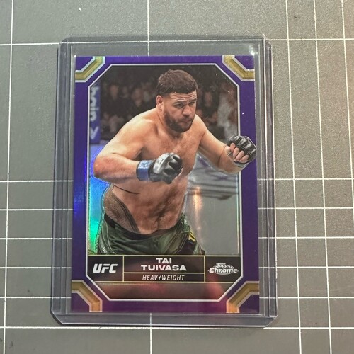 2024 Topps Chrome UFC- TAI TUIVASA Purple Refractor  #183