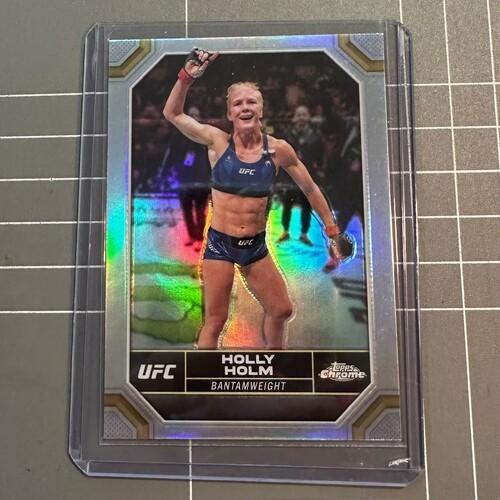 2024 Topps Chrome UFC - HOLLY HOLM Silver Refractor Card #74