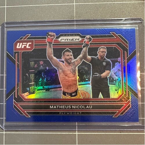 2023 Panini Prizm UFC - MATHEUS NICOLAU Blue Prizm 152/175 #47