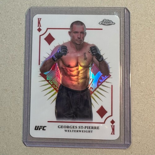 2024 Topps Chrome UFC - Kings And Queens GEORGES ST-PIERRE Refractor SSP Case Hit #KAQ-6