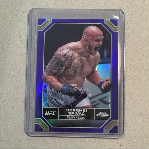 2024 Topps Chrome UFC -  SERGHEI SPIVAC Purple Refractor  #176