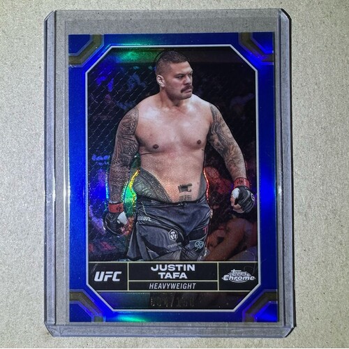 2024 Topps Chrome UFC JUSTIN TAFA Blue REFRACTOR 094/150 #105