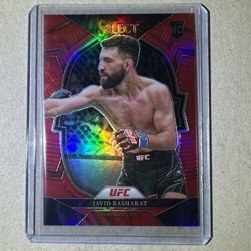 2023 Panini Select UFC - JAVID BASHARAT Red Prizm RC 090/175 ROOKIE #26