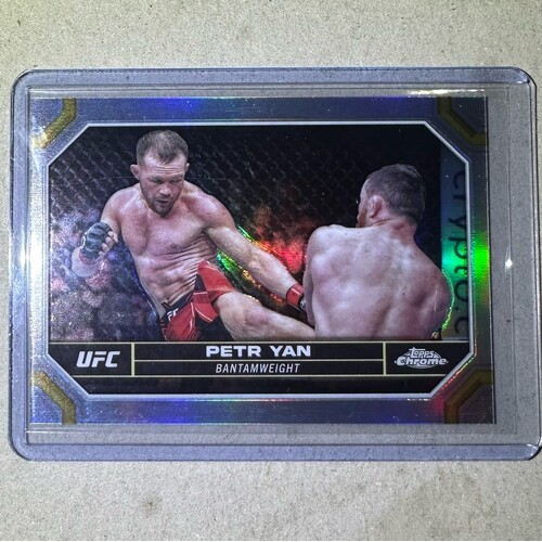 2024 TOPPS CHROME UFC -PETR YAN SILVER REFRACTOR CARD #156