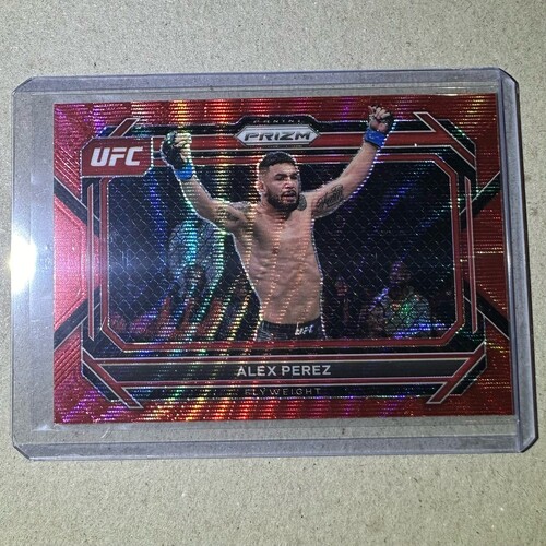 2023 Panini Prizm UFC - Alex Perez Red Wave Parallel #26