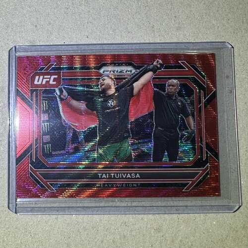 2023 UFC Panini Prizm - Tai Tuivasa Red Ruby Wave #13