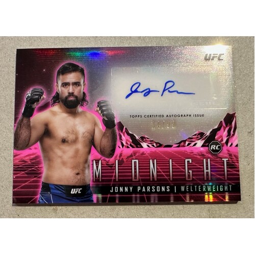 2024 Topps Midnight UFC - Jonny Parsons RC AUTO Horizon Signatures 14/99