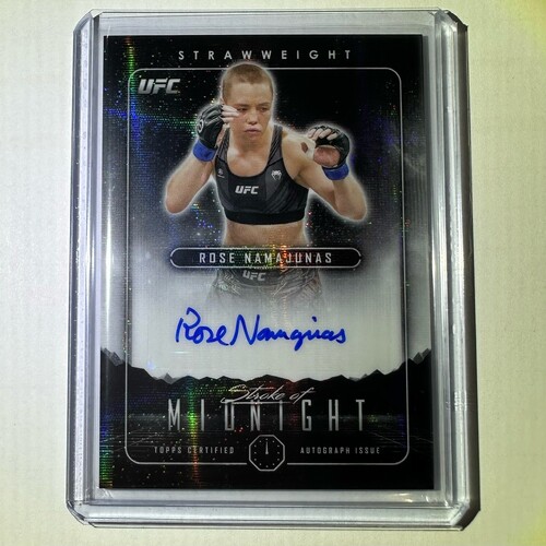 2024 Topps Midnight UFC - ROSE NAMAJUNAS Stroke of Midnight Auto Moon Beam SP #SMA-RNS