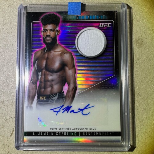 2024 TOPPS MIDNIGHT UFC - ALJAMAIN STERLING - AUTOGRAPH RELIC CARD #RCA-AST