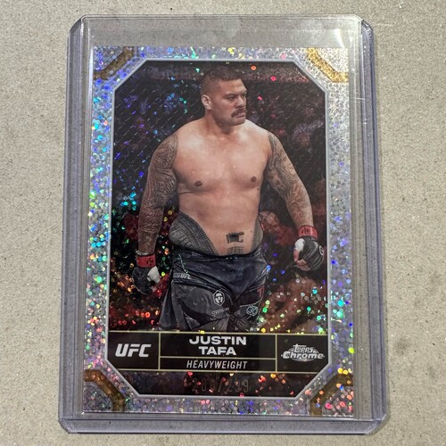 2024 Topps Chrome UFC - JUSTIN TAFA Speckle Refractor Card 288/299 #105