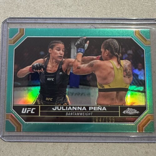 2024 Topps Chrome UFC - JULIANNA PENA Teal Refractor 184/199 #102