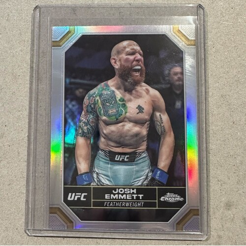 2024 Topps Chrome UFC - JOSH EMMETT Silver Refractor Card #100