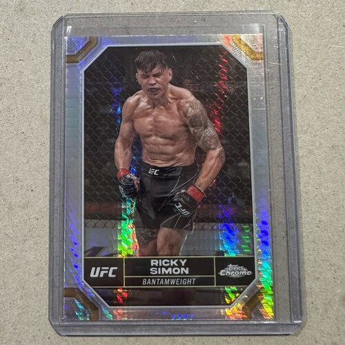 2024 TOPPS CHROME UFC - RICKY SIMON #163 SILVER HYPER