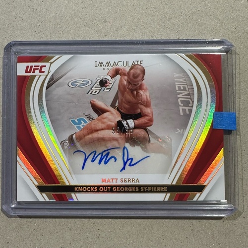 2023 Panini Immaculate UFC - Matt Serra Auto 99/99 BOOKEND (Knocks Out GSP) #MO-MSR