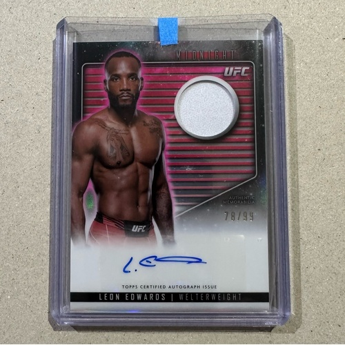 2024 Topps Midnight UFC - LEON EDWARDS Relic Auto 78/99 #RCA-LES