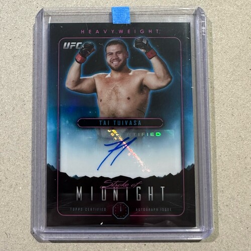 2024 Topps UFC Midnight TAI TUIVASA Stroke of Midnight AUTO SMA-TTA