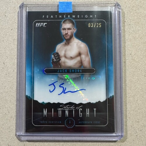 2024 Topps Midnight UFC - JACK SHORE - Stroke of Midnight Auto 03/25 #SMA-JSE