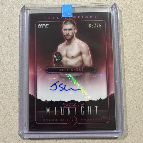 2024 Topps Midnight UFC - JACK SHORE - Stroke of Midnight Auto 66/75 #SMA-JSE