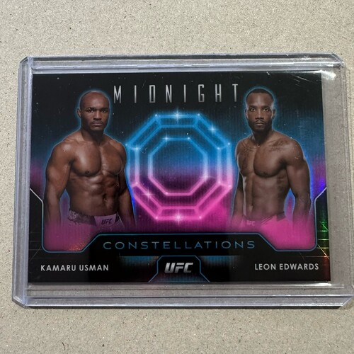 2024 Topps Midnight UFC - KAMARU USMAN & LEON EDWARDS Constellations #CO-7