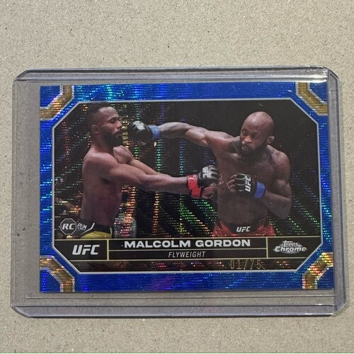 2024 Topps Chrome UFC - Malcolm Gordon RC - Blue Wave Refactor 01/75 #196