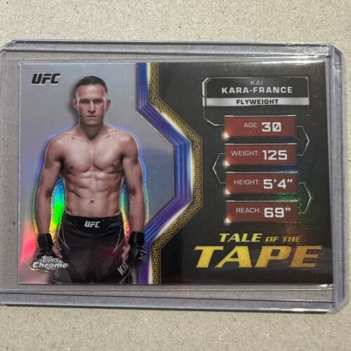 2024 Topps Chrome UFC - KAI KARA-FRANCE TALE OF THE TAPE SILVER REFRACTOR #TFT-3