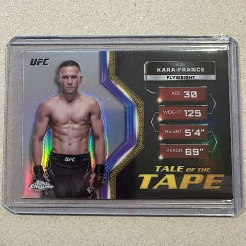 2024 Topps Chrome UFC - KAI KARA-FRANCE TALE OF THE TAPE SILVER REFRACTOR #TFT-3