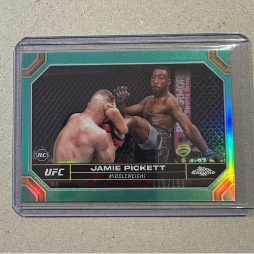 2024 Topps Chrome UFC - Jamie Pickett - Rookie Aqua Refractor 016/199 #34