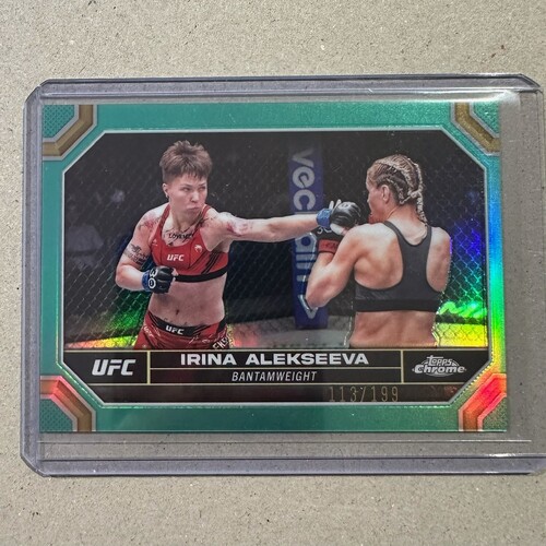 2024 Topps Chrome UFC - IRINA ALEKSEEVA - Aqua Refractor 113/199 #79