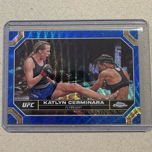 2024 Topps Chrome UFC - Katlyn Cerminara - Blue Wave Refractor 59/75 #107