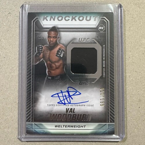 2024 Topps UFC Knockout - VAL WOODBURN RC Relic Auto 010/199 #KAR-VWN