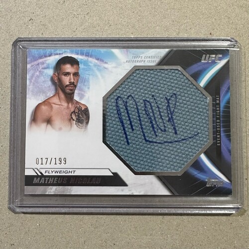 2024 Topps Knockout UFC - MATHEUS NICOLAU - Autograph Jumbo Fight Mat Relic 017/199 #AJFM-MN