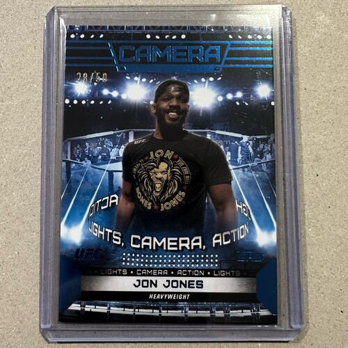 2024 Topps Knockout UFC - JON JONES - CAMERA BLUE 28/50 #CAM-20