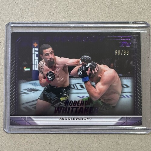 2024 Topps Knockout UFC - Robert Whittaker - Purple 96/99 #58