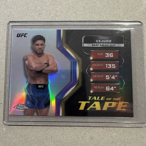 2024 Topps Chrome UFC - HENRY CEJUDO - TALE OF THE TAPE SILVER REFRACTOR #TFT-6