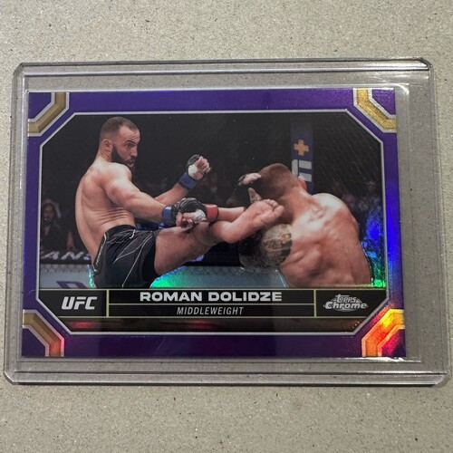 2024 Topps Chrome UFC - ROMAN DOLIDZE Purple Refractor #167