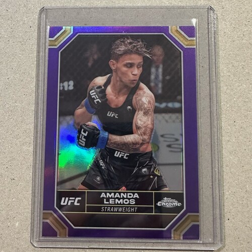 2024 Topps Chrome UFC - AMANDA LEMOS Purple Refractor #14