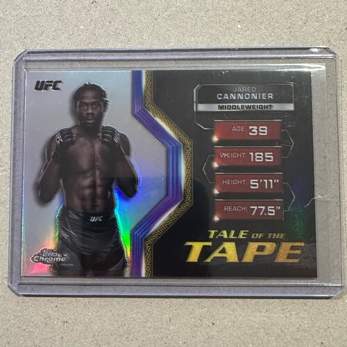 2024 Topps Chrome UFC - JARED CANNONIER - TALE OF THE TAPE SILVER REFRACTOR #TFT-19