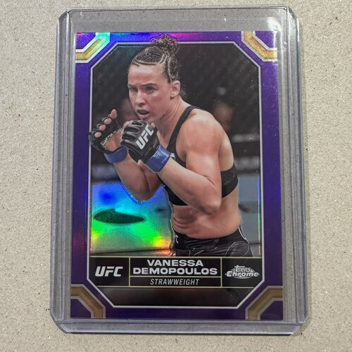 2024 Topps Chrome UFC - VANESSA DEMOPOILOS - Purple Refractor #191