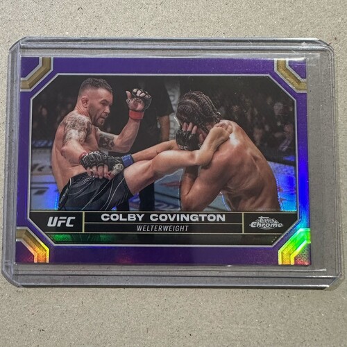 2024 Topps Chrome UFC - COLBY COVINGTON - Purple Refractor #48