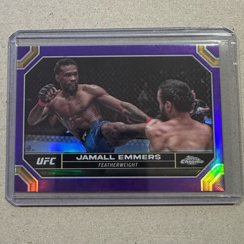 2024 Topps Chrome UFC -  JAMALL EMMERS - Purple Refractor  #90