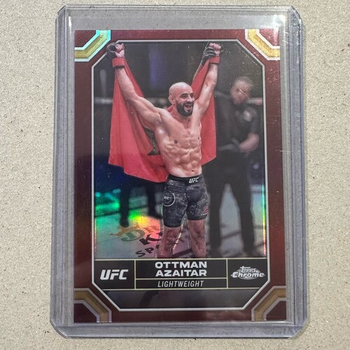 2024 Topps Chrome UFC - OTTMAN AZAITAR - Magenta Refractor #109