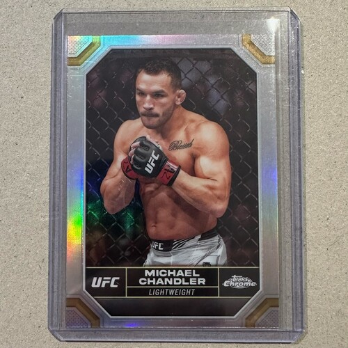 2024 Topps Chrome UFC - MICHAEL CHANDLER - Silver Refractor Card #136