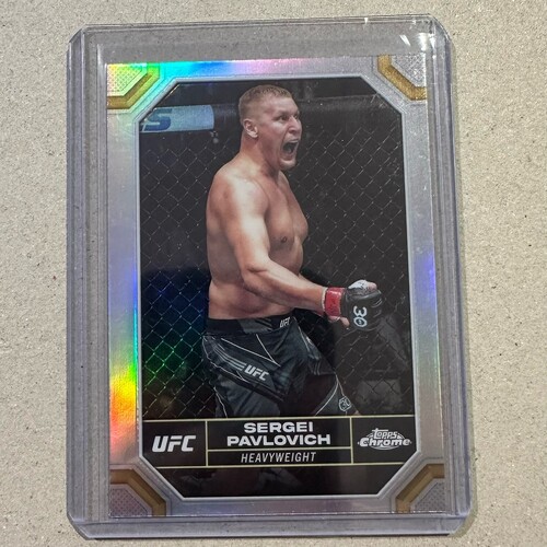 2024 Topps Chrome UFC - SERGEI PAVLOVICH - Silver Refractor Card #175