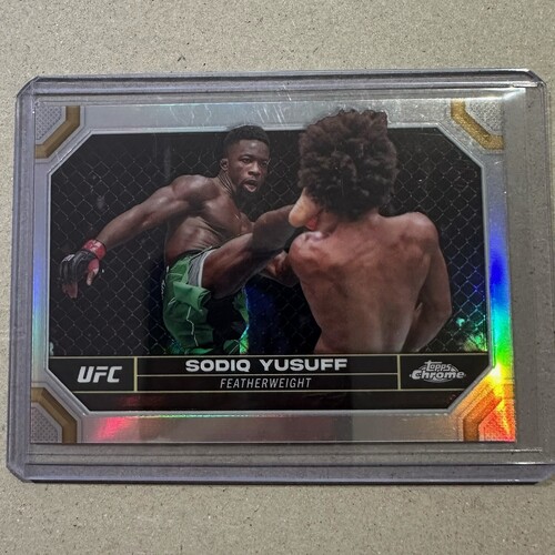 2024 Topps Chrome UFC - SODIQ YUSUFF - Silver Refractor Card #178