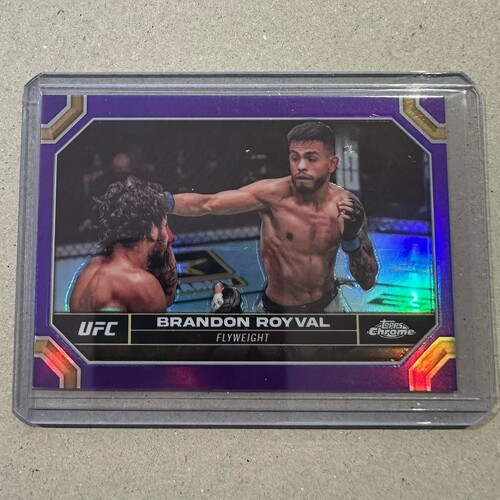 2024 Topps Chrome UFC - BRANDON ROYVAL - Purple Refractor #31