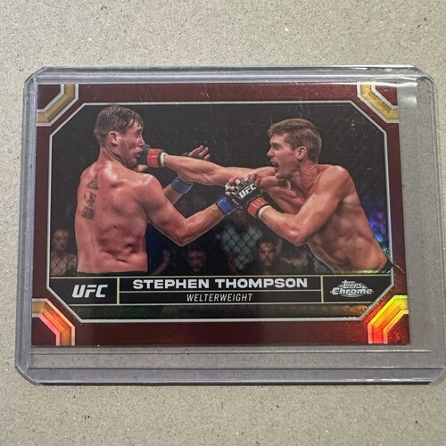 2024 Topps Chrome UFC - STEPHEN THOMPSON - Magenta Refractor #180