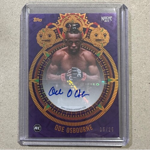 2024 Topps Noche UFC - ODE OSBOURNE - PURPLE AUTOGRAPH RC 15/25 #15A